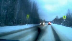 Ленинградская область около Матросово автомобиль сделал обгон, но в поворот не зашёл